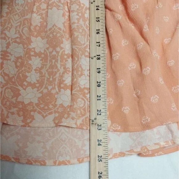 NWT Torrid Washable Crinkle Gauze Tank Peach Floral Adjustable Straps Sz 5X - Picture 11 of 13